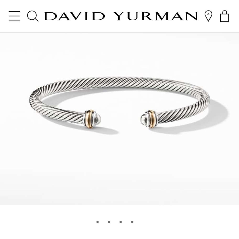 David Yurman Cable Classic Collection Bracelet with 18K Yellow Gold